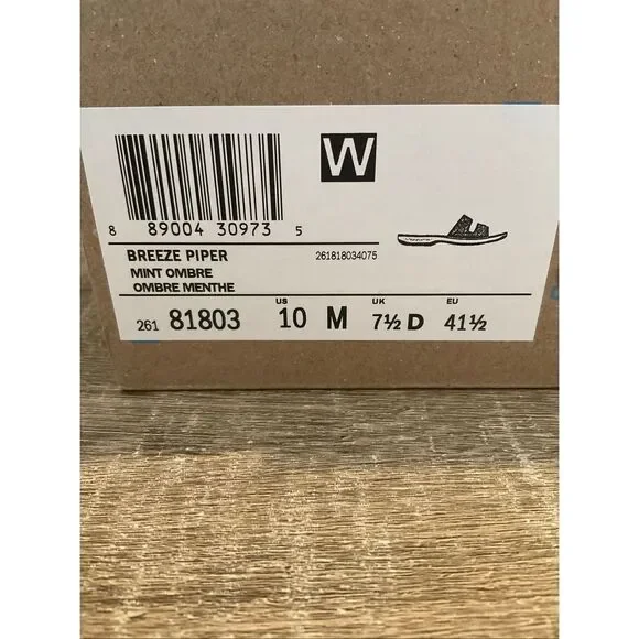 CLARKS Breeze Piper Womens Size 10M Mint Ombré Sandals - Picture 6 of 6